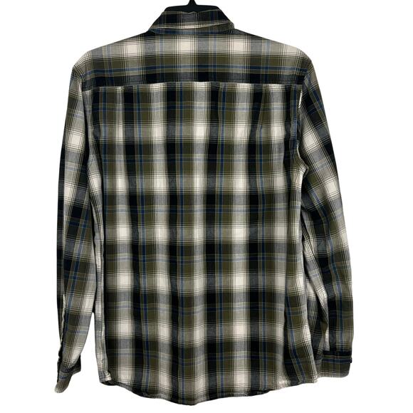 Carhartt shirt men’s medium Relaxed fit button-down long sleeve blue/green plaid - Picture 2 of 5